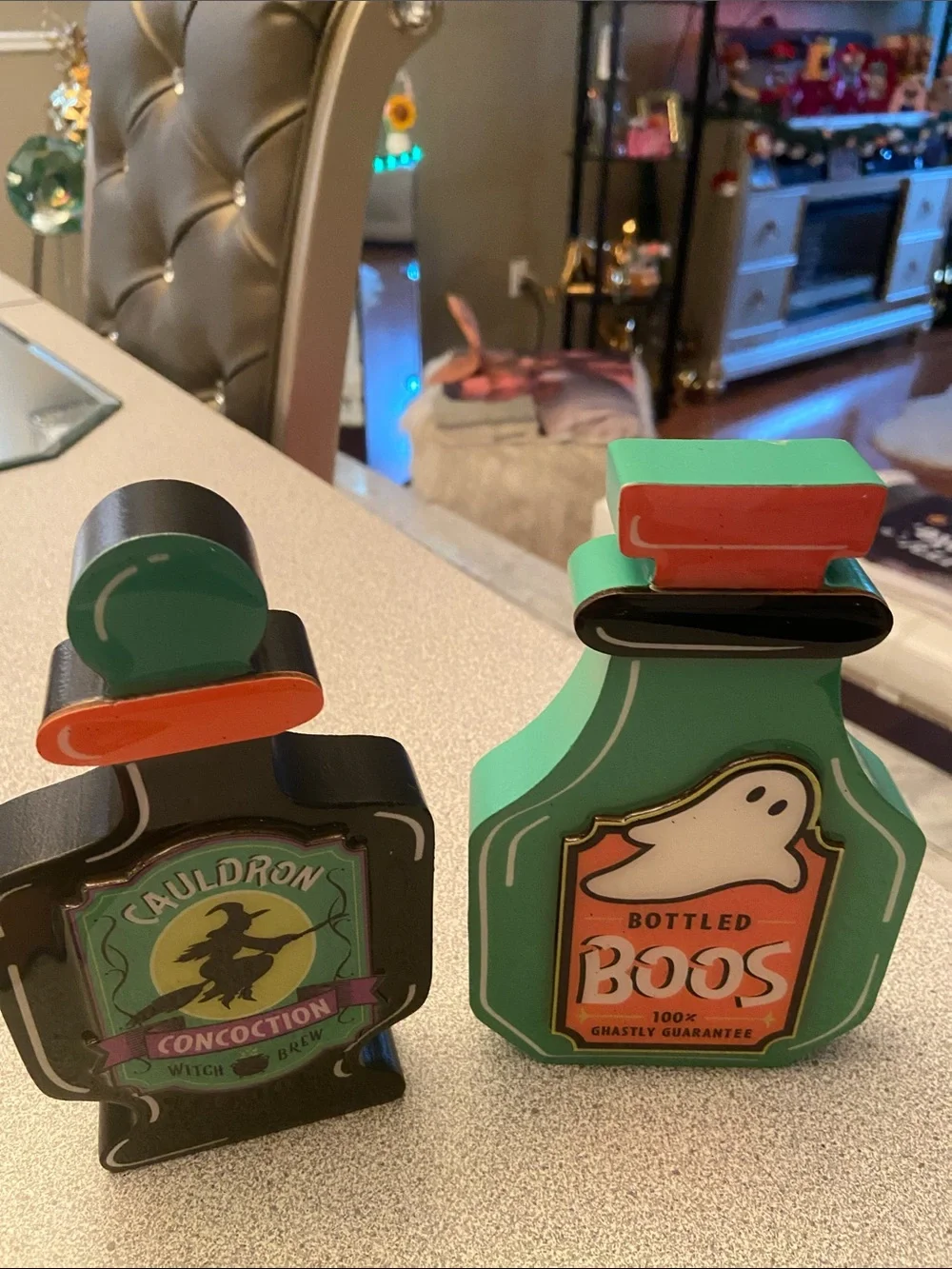 Halloween Potion Bottle Green and Black